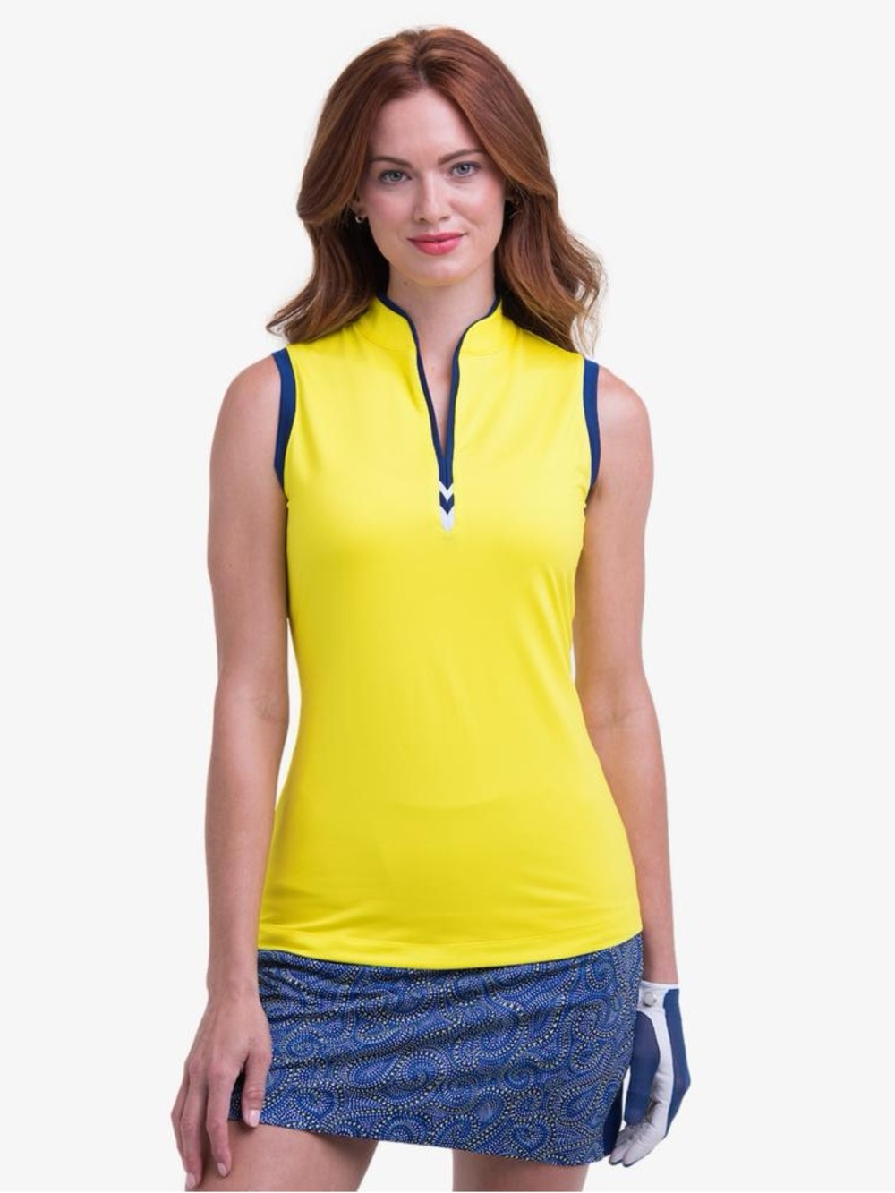 EP NY 2-Piece Yellow/Navy Golf Outfit Size L/M